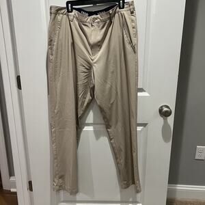 Izod Golf Pants Mens 38x32 Pockets Straight Beige Solid
